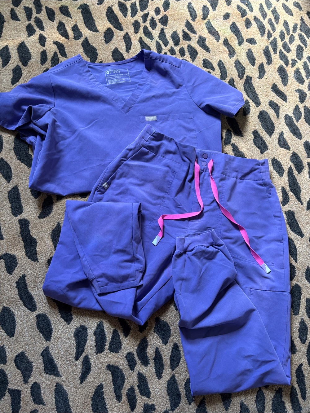 Figs scrubs purple set